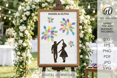 3D Wedding guest fingerprint sign Laser Cut Product Image 1
