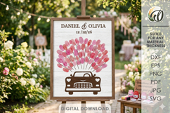 3D Wedding guest fingerprint sign Laser Cut Product Image 1