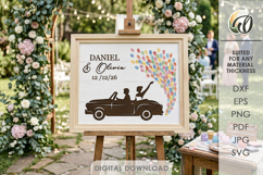 3D Wedding guest fingerprint sign Laser Cut Product Image 1