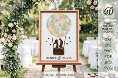 3D Wedding guest fingerprint sign Laser Cut Product Image 1