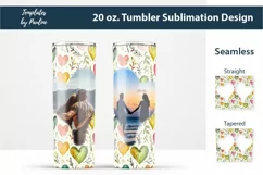 Wedding Heart Photo Sublimation Tumbler Wrap for Couple