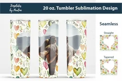 Wedding Heart Photo Sublimation Tumbler Wrap for Couple
