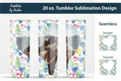 Valentines day Heart Photo Sublimation Tumbler Wrap for Couple