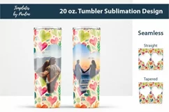 valentines day Love Photo Tumbler Wrap for Sublimation