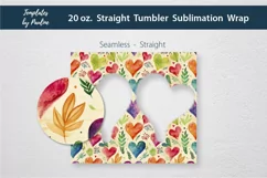 valentines day Love Photo Tumbler Wrap for Sublimation