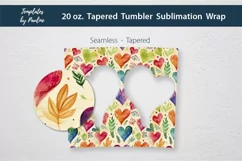 valentines day Love Photo Tumbler Wrap for Sublimation