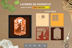 3D Shadowbox Wedding in The Christmas Day Layered Template Product Image 1