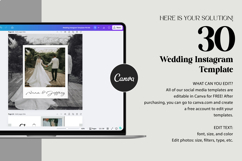 Wedding Instagram Social Media Canva Post Templates Product Image 8