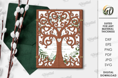 Wedding invitation holder Lasercut. Rustic invitation holder Product Image 1