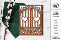 Wedding invitation holder Lasercut. Rustic invitation holder Product Image 1