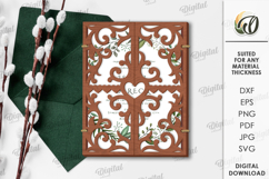 Wedding invitation holder Lasercut. Rustic invitation holder Product Image 1