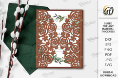Wedding invitation holder Lasercut. Rustic invitation holder Product Image 1