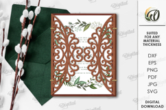 Wedding invitation holder Lasercut. Rustic invitation holder Product Image 1