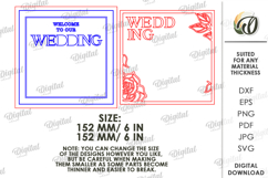 Wedding Layered Welcome Sign Laser Cut. Wedding Decor SVG Product Image 2