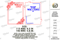 Wedding Layered Welcome Sign Laser Cut. Wedding Decor SVG Product Image 2