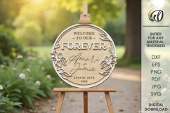 Wedding Layered Welcome Sign Laser Cut. Wedding Decor SVG Product Image 1