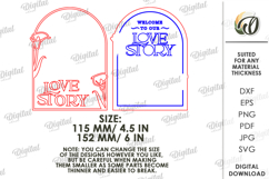 Wedding Layered Welcome Sign Laser Cut. Wedding Decor SVG Product Image 2