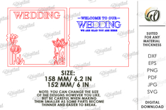 Wedding Layered Welcome Sign Laser Cut. Wedding Decor SVG Product Image 2