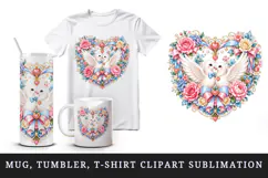 Wedding tumbler, mug wrap, clipart sublimation design Product Image 1