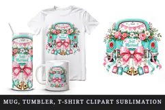 Wedding tumbler, mug wrap, clipart sublimation design Product Image 1