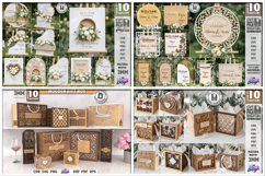 185 Wedding Mega Bundle Laser Cut | Marriage Event Decor SVG Product Image 3