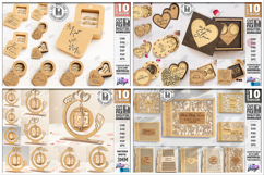 185 Wedding Mega Bundle Laser Cut | Marriage Event Decor SVG Product Image 4