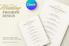Vintage Wedding Program Canva Template Product Image 1