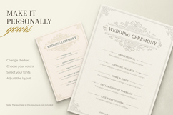 Vintage Wedding Ceremony Program Canva Template Product Image 3