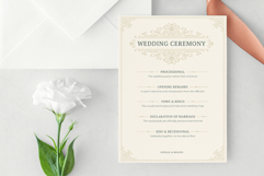 Vintage Wedding Ceremony Program Canva Template Product Image 4