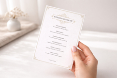 Vintage Wedding Program Canva Template Product Image 5