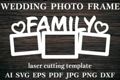 Family Photoframe SVG, Wedding Photo Frame, Family SVG Product Image 1