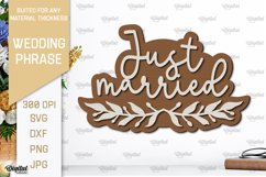 Wedding Wall Decor Laser Cut. Wedding Phrase SVG Product Image 1