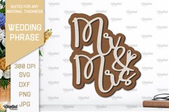 Wedding Wall Decor Laser Cut. Wedding Phrase SVG Product Image 1