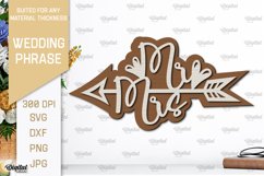 Wedding Wall Decor Laser Cut. Wedding Phrase SVG Product Image 1