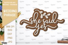 Wedding Wall Decor Laser Cut. Wedding Phrase SVG Product Image 1