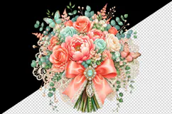 Wedding tumbler, mug wrap, clipart sublimation design Product Image 2