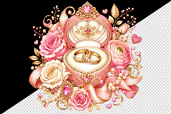 Wedding tumbler, mug wrap, clipart sublimation design Product Image 2
