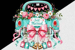 Wedding tumbler, mug wrap, clipart sublimation design Product Image 2