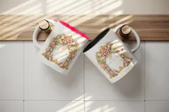 Wedding tumbler, mug wrap, clipart sublimation design Product Image 3