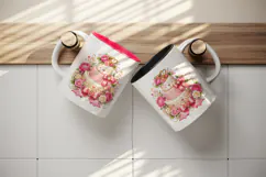 Wedding tumbler, mug wrap, clipart sublimation design Product Image 3