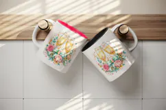 Wedding tumbler, mug wrap, clipart sublimation design Product Image 3