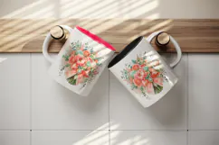 Wedding tumbler, mug wrap, clipart sublimation design Product Image 3