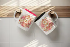 Wedding tumbler, mug wrap, clipart sublimation design Product Image 3