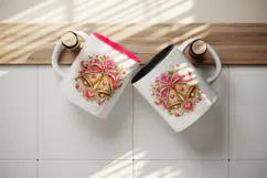 Wedding tumbler, mug wrap, clipart sublimation design Product Image 3