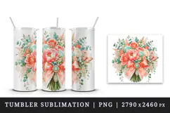 Wedding tumbler, mug wrap, clipart sublimation design Product Image 4