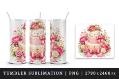 Wedding tumbler, mug wrap, clipart sublimation design Product Image 4