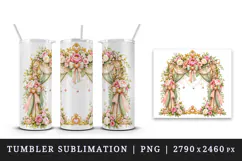 Wedding tumbler, mug wrap, clipart sublimation design Product Image 4