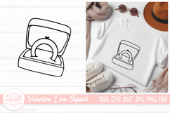 Wedding Ring Outline SVG Element For Valentines Day Clipart Product Image 1