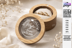 Personalized Wedding Ring Box Laser Cut | Laser Engraved Product Image 1
