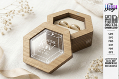 Personalized Wedding Ring Box Laser Cut | Laser Engraved Product Image 1
